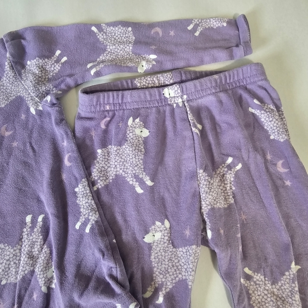 Carter's Just One You Baby Girl‎ 18M Purple Lamb Sheep Pajama Set Pants Top - Picture 3 of 9